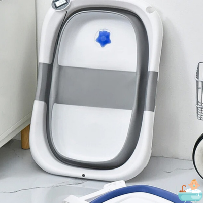 baignoire-bébé-pliable-grise