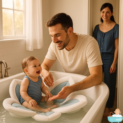 siege-pour-bebe-dans-le-bain-fleur-bleu-papa