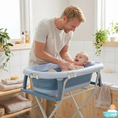 baignoire-sur-pieds-bebe-blond