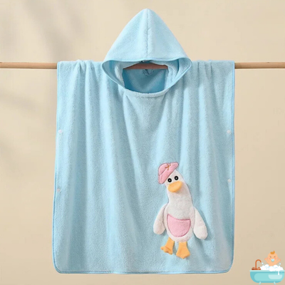 cape-de-bain-bebe-bleu-canard