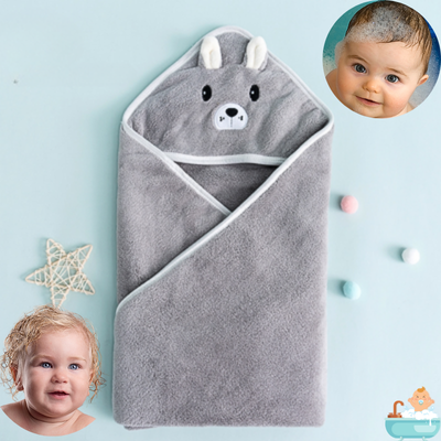 cape-de-bain-bebe-grise-jolie