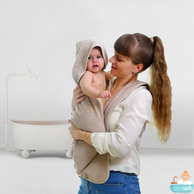 cape-de-bain-bebe-grise-maman