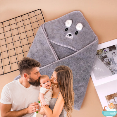 cape-de-bain-bebe-grise-parents