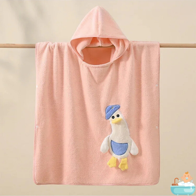 cape-de-bain-bebe-rose-canard