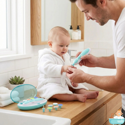 ponceuse-ongles-bebe-papa-bleue