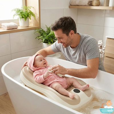 siege-bebe-baignoire-marron-papa