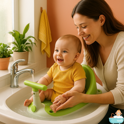 siege-bebe-pour-baignoire-vert-maman