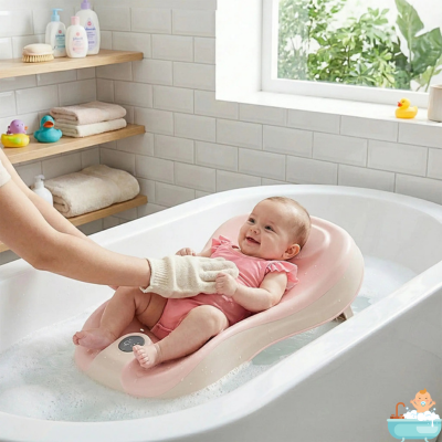 siege-bebe-pour-le-bain-rose-baignoire