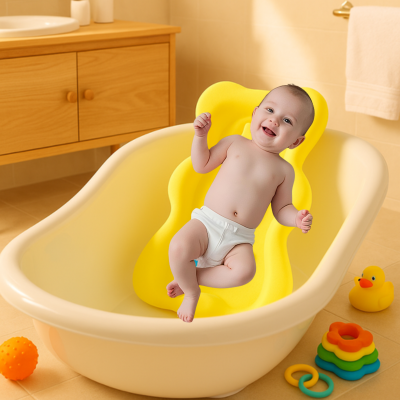 siege-de-bebe-pour-le-bain-mousse-jaune-sourire