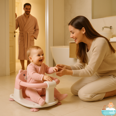 siege-pour-baignoire-bebe-ours-rose-peignoir