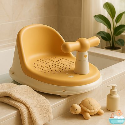 siege-pour-bebe-dans-baignoire-jaune-tortue