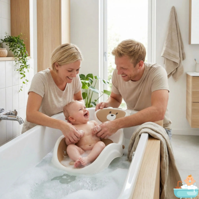 siege-pour-bebe-dans-baignoire-marron-blonds
