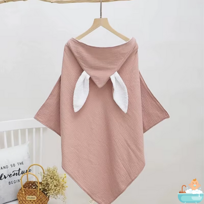 sortie-de-bain-bebe-lapin-rose