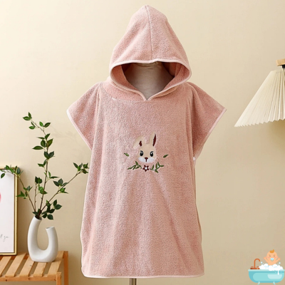sortie-de-bain-bebe-lapin-rose