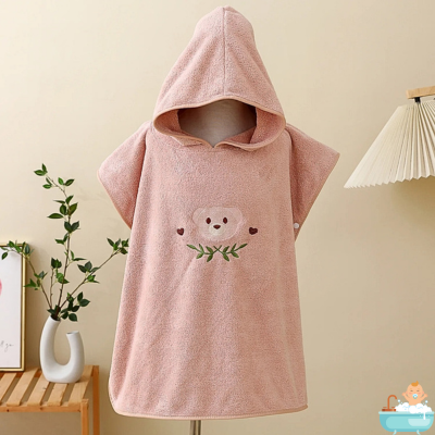 sortie-de-bain-bebe-rose-ours